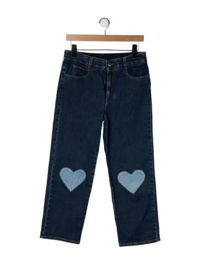 Pre-owned Stella Mccartney Mid-rise Straight Leg Jeans In Blue