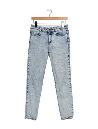 Pre-owned Stella Mccartney Mid-rise Straight Leg Jeans In Blue