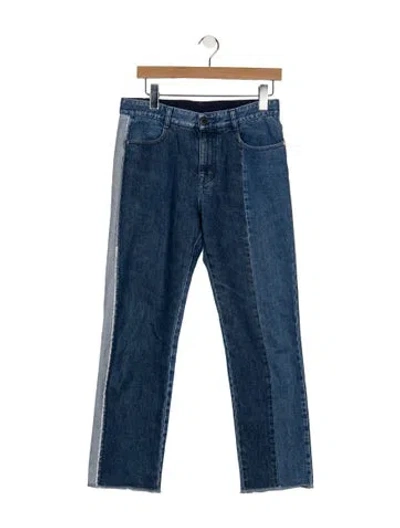 Pre-owned Stella Mccartney Mid-rise Straight Leg Jeans In Blue