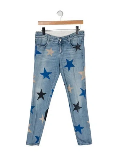Pre-owned Stella Mccartney Mid-rise Straight Leg Jeans In Blue