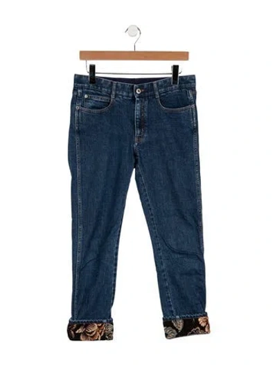 Pre-owned Stella Mccartney Mid-rise Straight Leg Jeans In Blue