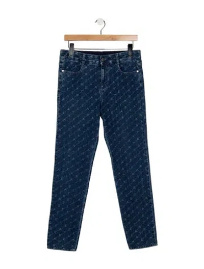 Pre-owned Stella Mccartney Mid-rise Straight Leg Jeans In Blue