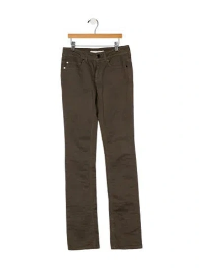 Pre-owned Stella Mccartney Mid-rise Straight Leg Jeans In Brown