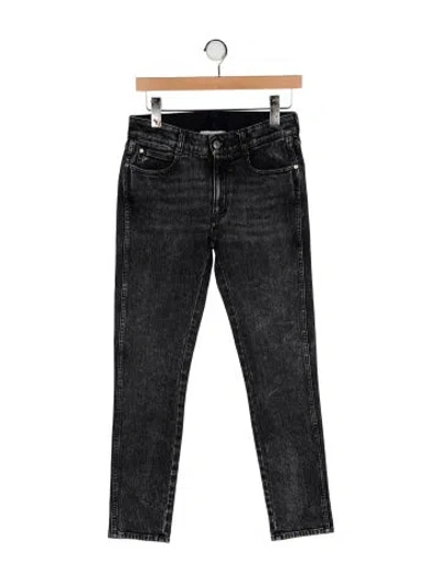 Pre-owned Stella Mccartney Mid-rise Straight Leg Jeans In Gray