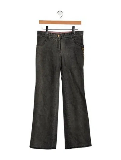 Pre-owned Stella Mccartney Mid-rise Straight Leg Jeans In Gray