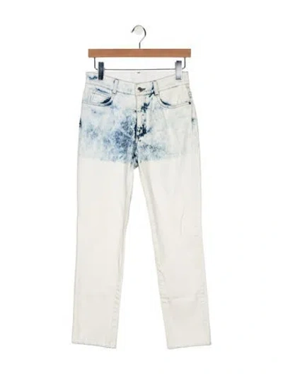 Pre-owned Stella Mccartney Mid-rise Straight Leg Jeans In Green
