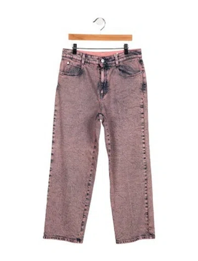 Pre-owned Stella Mccartney Mid-rise Straight Leg Jeans In Pink