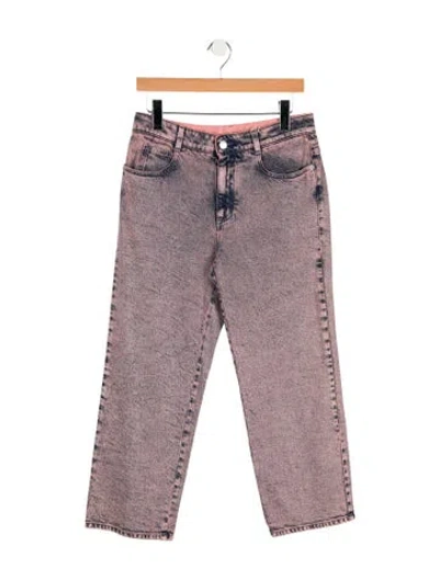 Pre-owned Stella Mccartney Mid-rise Straight Leg Jeans W/ Tags In Pink