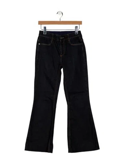 Pre-owned Stella Mccartney Mid-rise Wide Leg Jeans In Blue