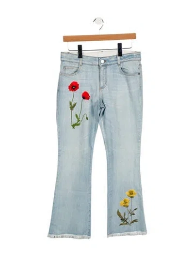 Pre-owned Stella Mccartney Mid-rise Wide Leg Jeans In Blue