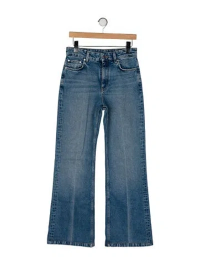 Pre-owned Stella Mccartney Mid-rise Wide Leg Jeans In Blue