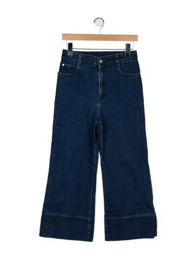 Pre-owned Stella Mccartney Mid-rise Wide Leg Jeans In Blue