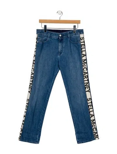 Pre-owned Stella Mccartney Mid-rise Wide Leg Jeans In Blue