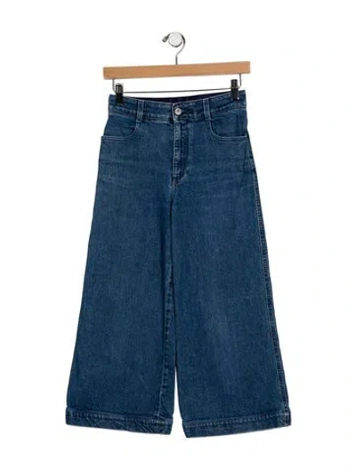 Pre-owned Stella Mccartney Mid-rise Wide Leg Jeans In Blue