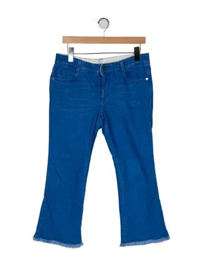 Pre-owned Stella Mccartney Mid-rise Wide Leg Jeans In Blue