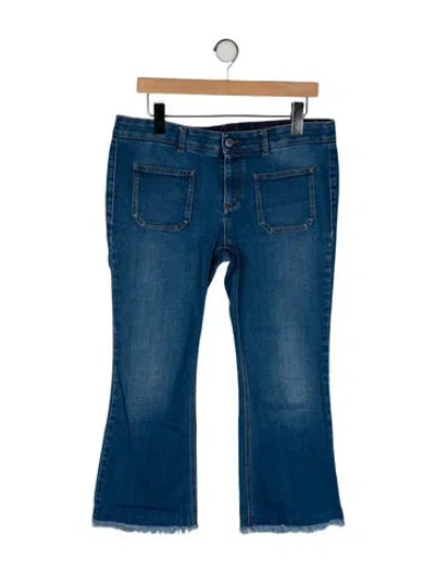 Pre-owned Stella Mccartney Mid-rise Wide Leg Jeans In Blue