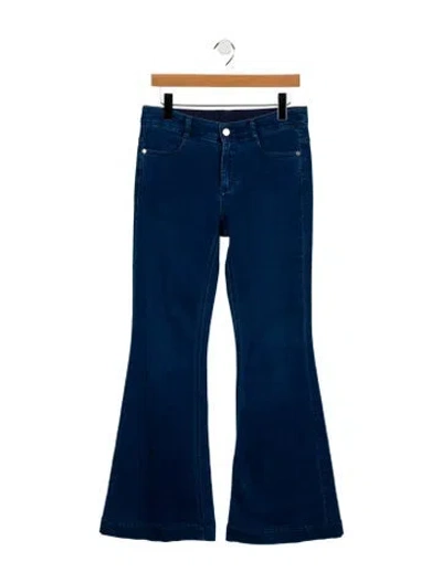 Pre-owned Stella Mccartney Mid-rise Wide Leg Jeans In Blue