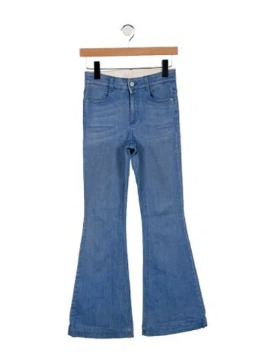 Pre-owned Stella Mccartney Mid-rise Wide Leg Jeans In Blue