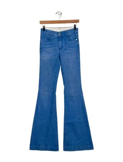Pre-owned Stella Mccartney Mid-rise Wide Leg Jeans In Blue