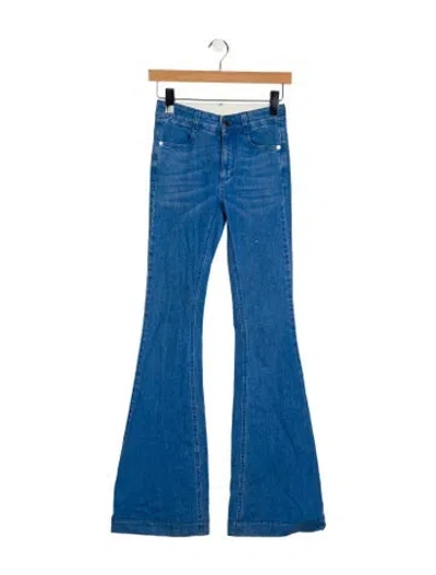 Pre-owned Stella Mccartney Mid-rise Wide Leg Jeans In Blue