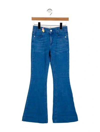 Pre-owned Stella Mccartney Mid-rise Wide Leg Jeans In Blue