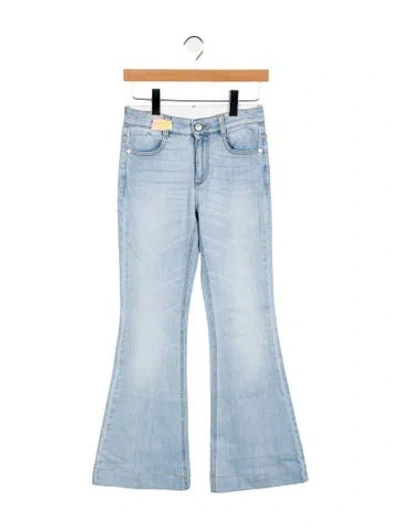 Pre-owned Stella Mccartney Mid-rise Wide Leg Jeans In Blue