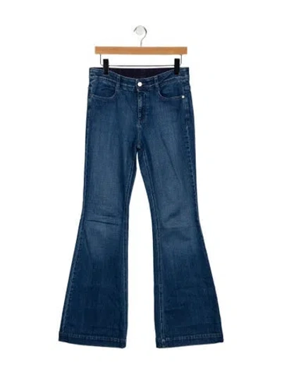 Pre-owned Stella Mccartney Mid-rise Wide Leg Jeans In Blue