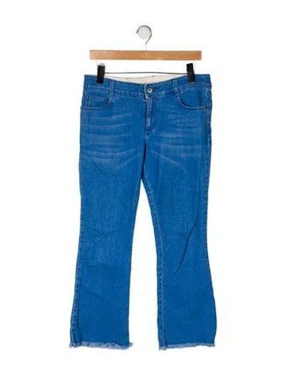 Pre-owned Stella Mccartney Mid-rise Wide Leg Jeans In Blue