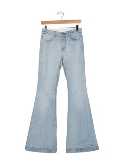 Pre-owned Stella Mccartney Mid-rise Wide Leg Jeans In Blue