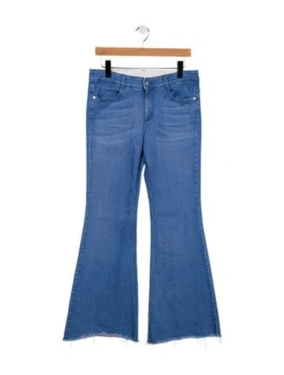 Pre-owned Stella Mccartney Mid-rise Wide Leg Jeans In Blue