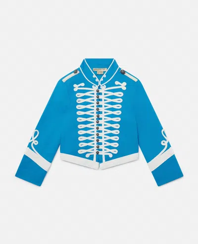 Stella Mccartney Military Band Jacket In Blue And White