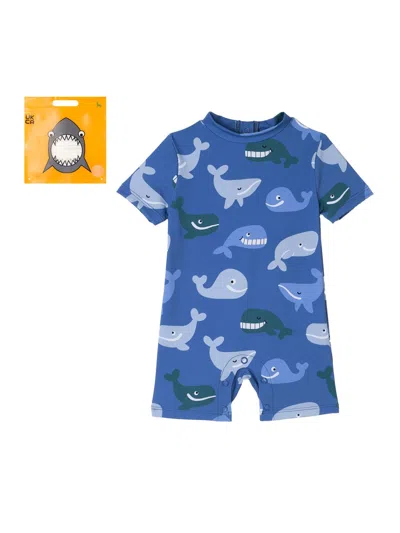 Stella Mccartney Mini All-in-one Swim Suit For Boys In Multicolour