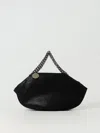 Stella Mccartney Chain Strap Textured Finish Shoulder Bag In Black