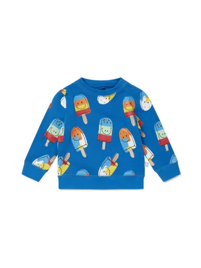 Stella Mccartney Mini Boys' Cotton Sweatshirt In Blue
