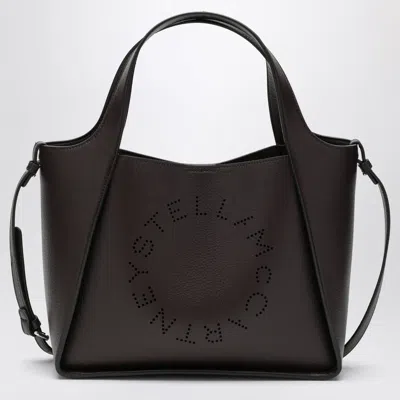 Stella Mccartney Mini Chocolate Vegan Leather Shoulder Tote Bag In Black