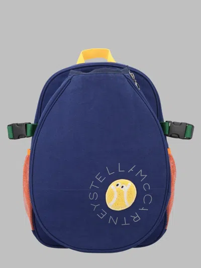 Stella Mccartney Mini Cotton Shoulder Bag For Boys In Blue