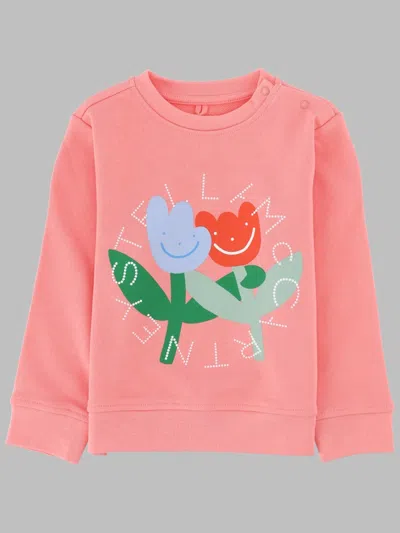 Stella Mccartney Mini Cotton Sweatshirt For Baby Girls In Multi