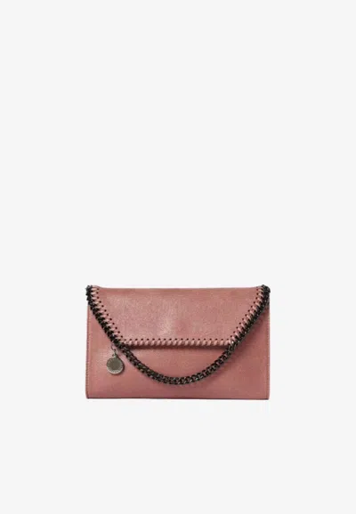Stella Mccartney Mini Crossbody Bag With Chain-trim In Orange