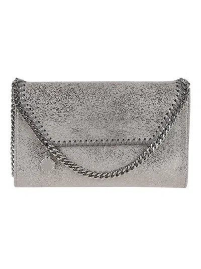 Stella Mccartney Mini Crossbody Fala Shiny Dot In Gray