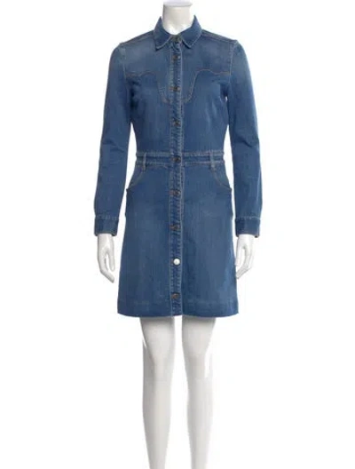 Pre-owned Stella Mccartney Mini Dress In Blue