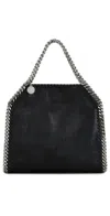 Stella Mccartney 3chain Mini Black Tote Bag With Logo Engraved On Charm In Vegan Leather Woman