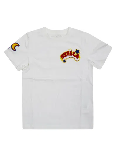 Stella Mccartney Mini Embroidered Teddy Floral T-shirt In Grigio