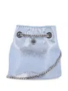Stella Mccartney Mini Falabella Bucket Bag In Silver
