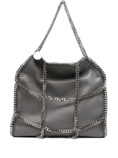 Stella Mccartney Mini Falabella Chain Cage Tote Bag In Gray