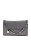 Stella Mccartney Mini Falabella Chain Charm Shoulder Bag In Gray