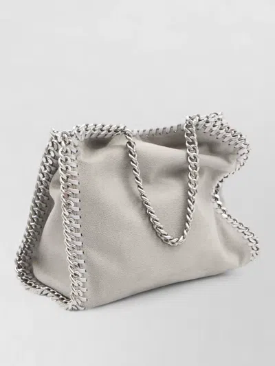 Stella Mccartney Mini Falabella Chain Shoulder Tote Bag In Neutral