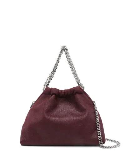Stella Mccartney Mini Falabella Chain-trimmed Drawstring Tote Bag In Red