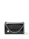 Stella Mccartney Crinkled Patent Alter Mat Crossbody Mini In Black
