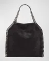 Stella Mccartney Falabella Mini Tote In Metallic Black Vegan Leather