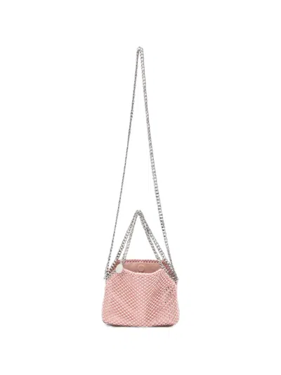 Stella Mccartney Mini Falabella Crystal-embellished Tote Bag In Pink